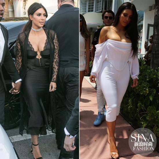 沒(méi)有孕肚的金-卡戴珊也會(huì)高級(jí)的秀性感，偶爾還扮個(gè)小清新