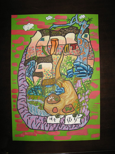 《和諧家園》李沅真（女）12歲、工人第一新村小學(xué)、輔導(dǎo)教師：楊曉媚