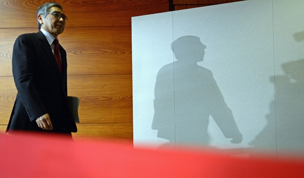 2013年4月4日，日本東京，日本央行行長(zhǎng)黑田東彥。