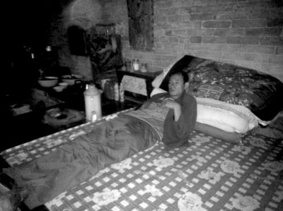 昨晚，張會英的丈夫接受采訪。記者 懷若谷/攝