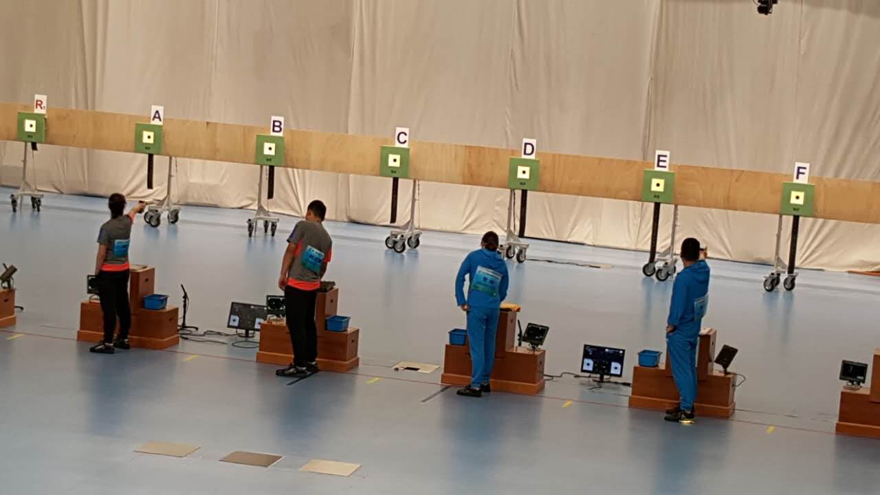 全運會10米氣手槍混合團(tuán)體 何正陽、周瑩為河南再摘一銀