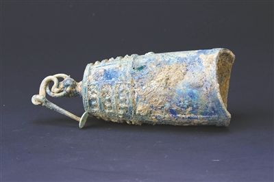 2號(hào)墓出土的銅編鐘。