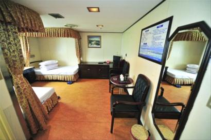 “椰香公主”號內(nèi)部設(shè)施。據(jù)記者了解，高端的豪華商務(wù)艙、特等艙、一等艙都被用于公務(wù)接待。 /CFP