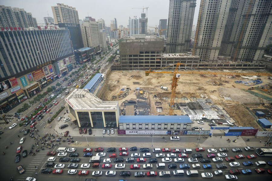 5月21日，太原體育路口車輛大面積擁堵。山西青年報胡遠嘉