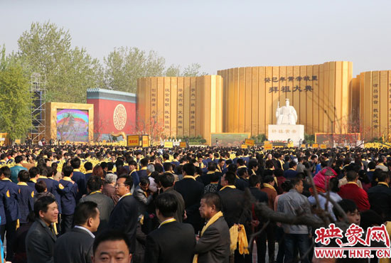 拜祖大典會(huì)場(chǎng)。映象網(wǎng)記者 邵恰 攝