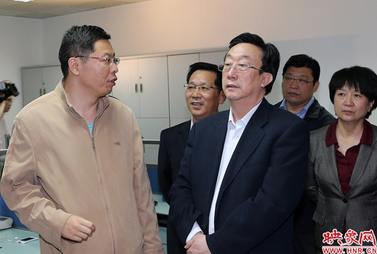5月9日上午11點10分，河南省委書記郭庚茂一行來到映象網(wǎng)視察。映象網(wǎng)記者 邵恰 段晉哲攝