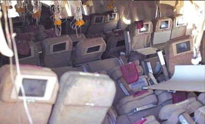 7日，美國舊金山，失事客機(jī)內(nèi)景曝光。圖/CFP