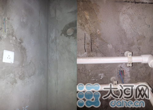 空調(diào)專用線路，用電負荷較大 圖為衛(wèi)生間電線走線