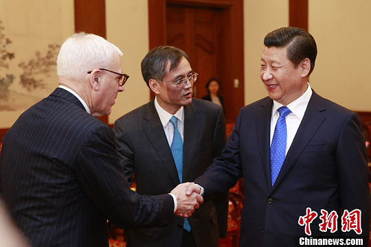 10月23日，中國(guó)國(guó)家主席習(xí)近平在北京釣魚(yú)臺(tái)國(guó)賓館會(huì)見(jiàn)清華大學(xué)經(jīng)濟(jì)管理學(xué)院顧問(wèn)委員會(huì)海外委員。