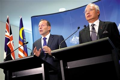 3日，澳大利亞珀斯城區(qū)，澳大利亞和馬來西亞兩國總理舉行聯合發(fā)布會。