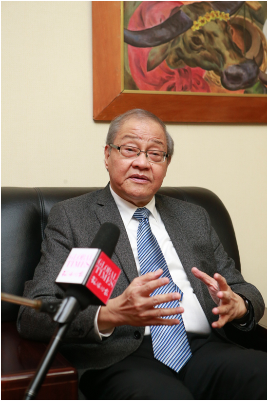 羅馬納大使在菲律賓駐華大使館接受本報(bào)記者專訪。李昊攝