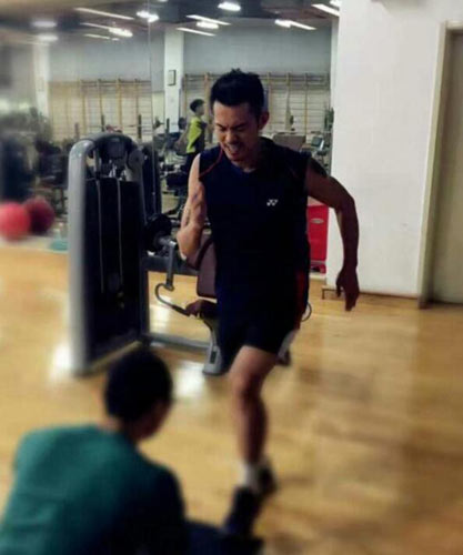 林丹現(xiàn)身訓(xùn)練 林丹現(xiàn)身訓(xùn)練