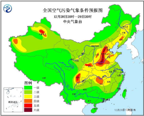京津魯及冀中南、豫北將有輕到中度霾局地重度霾
